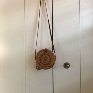 Straw crossbody bag